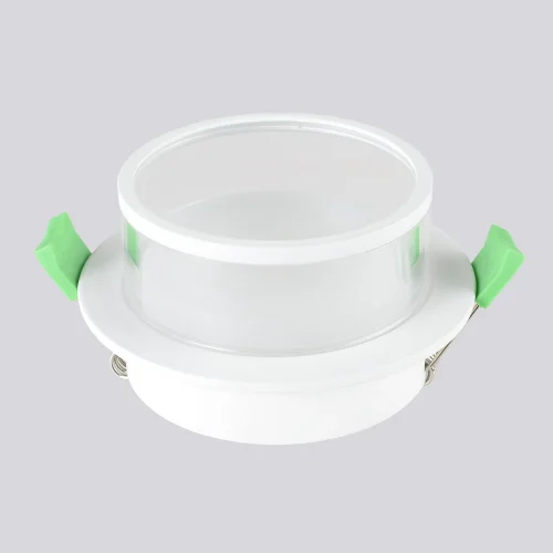 Светильник точечный CLT 061C1 WH Crystal Lux прозрачный белый на 1 лампу, основание белое в стиле современный круглый фото 2