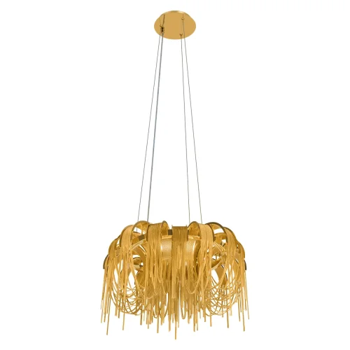 Люстра подвесная Volver 10404/650 GD LOFT IT золотая на 5 ламп, основание золотое в стиле арт-деко цепочки фото 3