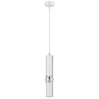 Светильник подвесной LED 20036SMP/01LED SWH Escada белый на 1 лампу, основание белое в стиле хай-тек трубочки