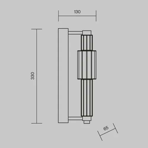 Бра LED Verticale MOD308WL-L9CH3K Maytoni серый на 1 лампу, основание хром в стиле современный фото 2 Бра LED Verticale MOD308WL-L9CH3K Maytoni серый на 1 лампу, основание хром в стиле современный фото 2