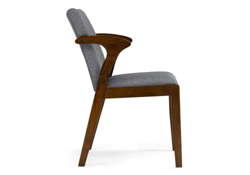Деревянный стул Artis cappuccino / grey 15414 Woodville, серый/ткань, ножки/дерево/капучино, размеры - ****490*580 фото 3