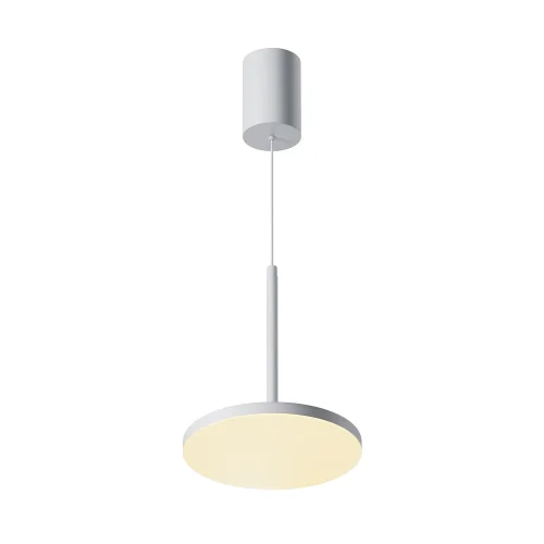 Светильник подвесной LED Plato P076PL-L12W3K-W Maytoni белый на 1 лампу, основание белое в стиле современный хай-тек 