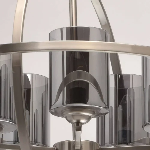 Люстра подвесная лофт Альгеро 285010605 MW-Light чёрная серая на 5 ламп, основание никель в стиле лофт  фото 4