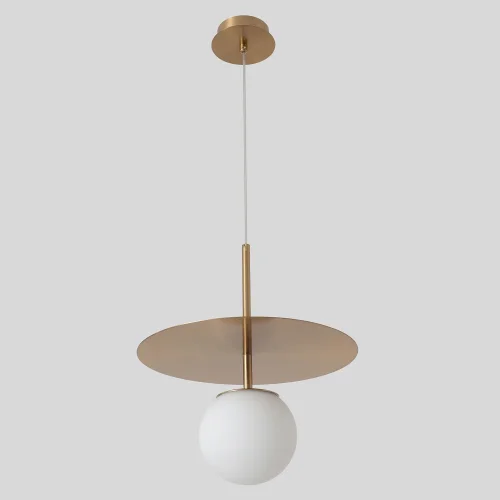 Светильник подвесной UVA SP1.1 BRASS Crystal Lux белый на 1 лампу, основание латунь в стиле современный фото 5