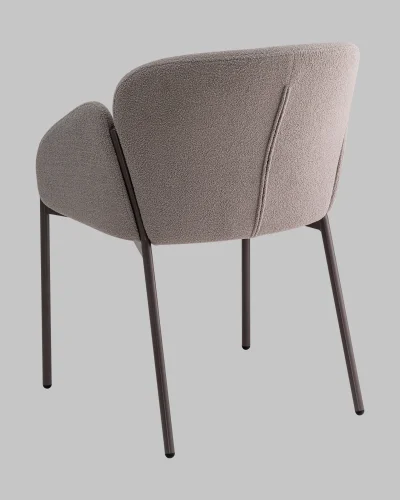 Стул обеденный Melia, серый УТ000039551 Stool Group, серый/букле, ножки/металл/чёрный, размеры - *770**** фото 4