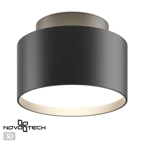 Светильник накладной LED Oro 358354 Novotech чёрный 1 лампа, основание чёрное в стиле хай-тек круглый фото 5