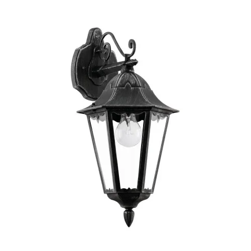 Настенный светильник 93456 NAVEDO Eglo уличный IP44 чёрный 1 лампа, плафон прозрачный в стиле кантри классический E27