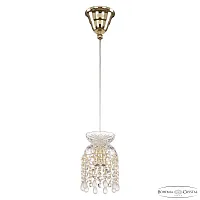 Светильник подвесной 14781P/11 G V0300 Bohemia Ivele Crystal прозрачный 1 лампа, основание золотое в стиле классический виноград