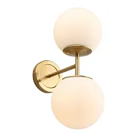 Бра Kristian APL.759.11.02 Aployt белый 2 лампы, основание золотое в стиле современный 