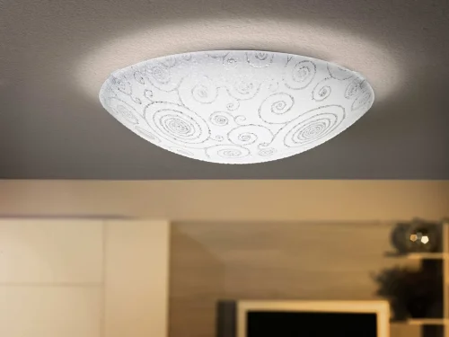 Светильник потолочный LED RICONTO 93536 Eglo белый прозрачный 1 лампа, основание белое в стиле современный  фото 2
