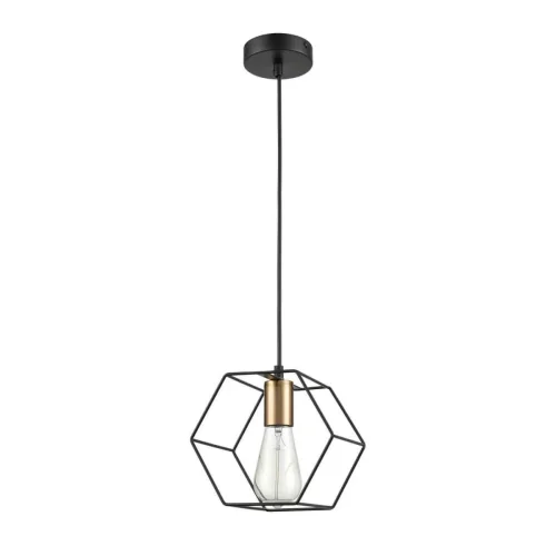 Светильник подвесной лофт Luca VL6232P01 Vele Luce чёрный на 1 лампу, основание чёрное в стиле лофт 