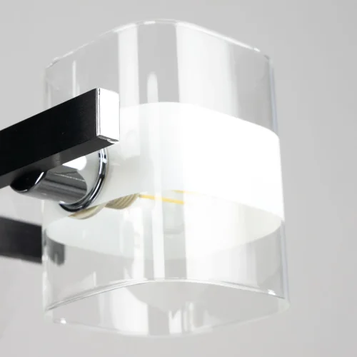 Люстра потолочная Вирта CL139242 Citilux прозрачная на 4 лампы, основание чёрное в стиле современный  фото 5