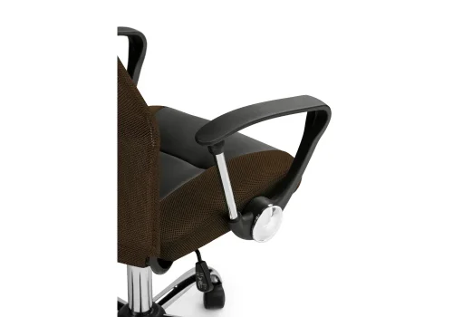 Компьютерное кресло Arano brown 11993 Woodville, коричневый/искусственная кожа ткань, ножки/металл/хром, размеры - *1280***600*610 фото 8