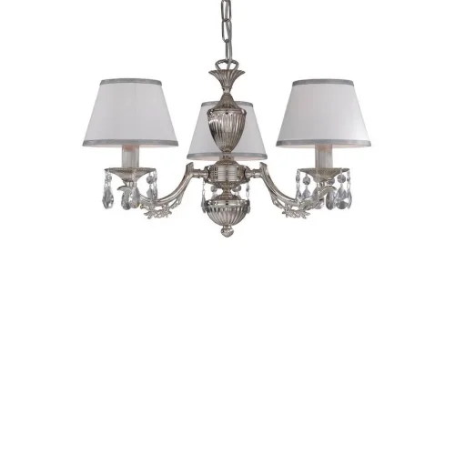 Люстра подвесная L 9832/3 Reccagni Angelo белая на 3 лампы, основание никель в стиле классический  фото 3