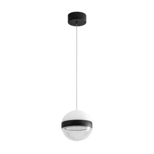 Светильник подвесной LED Roni 5075/9L Odeon Light белый 1 лампа, основание чёрное в стиле современный шар встраиваемый