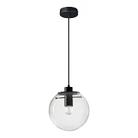 Светильник подвесной Selene 2031-C LOFT IT прозрачный 1 лампа, основание чёрное в стиле лофт шар
