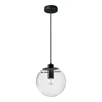 Светильник подвесной Selene 2031-C LOFT IT прозрачный на 1 лампу, основание чёрное в стиле лофт шар