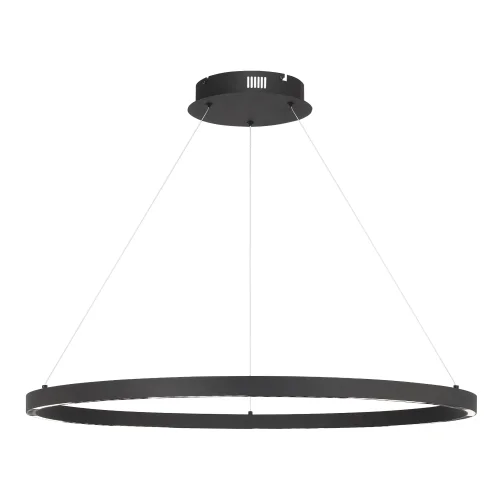 Светильник подвесной LED Parilla SL6238.443.01 ST-Luce чёрный на 1 лампу, основание чёрное в стиле современный кольца