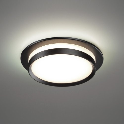 Светильник точечный Lirio 371036 Novotech чёрный на 1 лампу, основание чёрное в стиле современный круглый фото 4