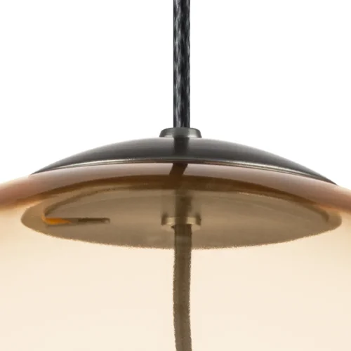 Светильник подвесной Colore 805303 Lightstar янтарный 1 лампа, основание серое матовое хром никель в стиле арт-деко  фото 6