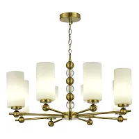 Люстра подвесная Aurora SL2003.303.08 ST-Luce белая на 8 ламп, основание латунь в стиле современный 