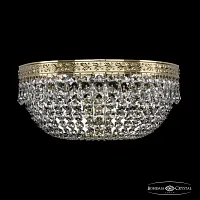 Бра 19011B/35IV G Bohemia Ivele Crystal прозрачный 3 лампы, основание золотое в стиле классический sp