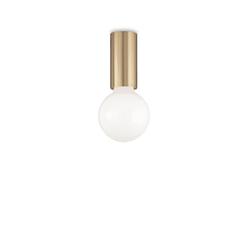 Светильник накладной PETIT PL1 OTTONE SATINATO Ideal Lux без плафона 1 лампа, основание латунь в стиле современный круглый