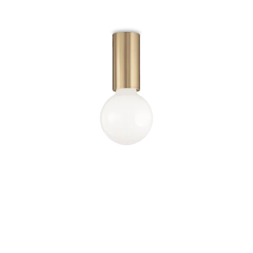 Светильник накладной PETIT PL1 OTTONE SATINATO Ideal Lux без плафона 1 лампа, основание латунь в стиле современный круглый