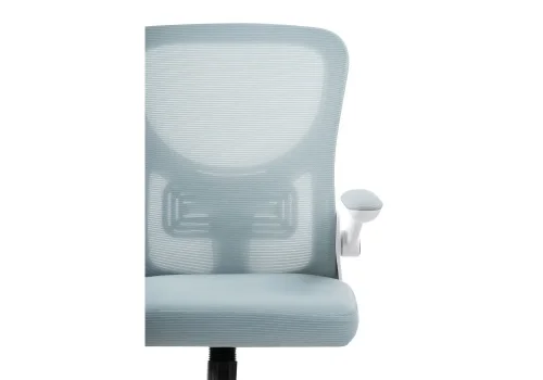 Компьютерное кресло Konfi blue / white 15330 Woodville, голубой/сетка ткань, ножки/металл/белый, размеры - *1110***600*660 фото 9