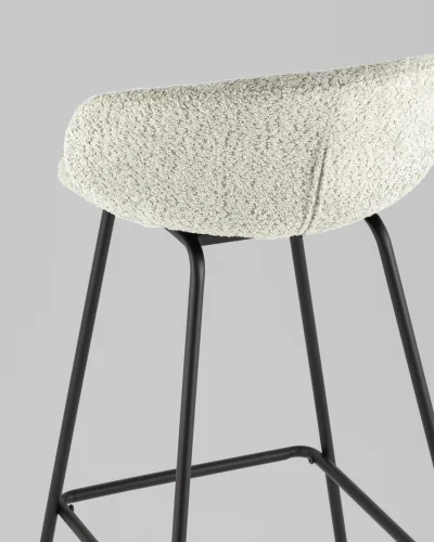 Стул барный Nita, букле мятный УТ000040264 Stool Group, мятный/букле, ножки/металл/чёрный, размеры - ***** фото 3