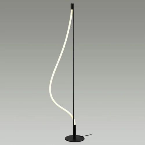 Торшер LED Corda 4391/15FL Odeon Light белый на 1 лампу, основание чёрное в стиле современный хай-тек фото 5