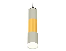 Светильник подвесной XP7423042 Ambrella light серый золотой 1 лампа, основание серое в стиле хай-тек современный трубочки