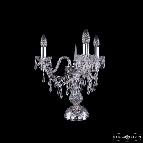 Настольная лампа 1403L/3/141-39 Ni Bohemia Ivele Crystal без плафона 3 лампы, основание никель металл хрусталь в стиле классический sp