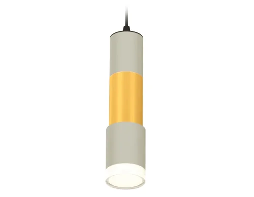 Светильник подвесной XP7423042 Ambrella light серый золотой 1 лампа, основание серое в стиле хай-тек современный трубочки