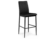 Барный стул Teon black / black 15512 Woodville, чёрный/искусственная кожа, ножки/металл/чёрный, размеры - *1000***410*500