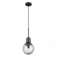 Светильник подвесной Greeni 5026/1 Odeon Light прозрачный 1 лампа, основание чёрное в стиле модерн 