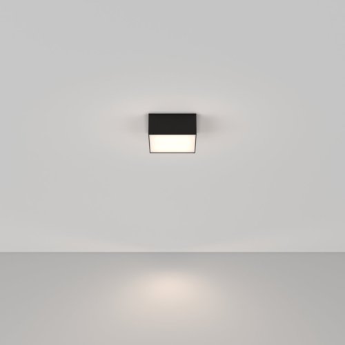 Светильник накладной LED Zon C032CL-12W4K-SQ-B Maytoni белый 1 лампа, основание чёрное в стиле современный  фото 4