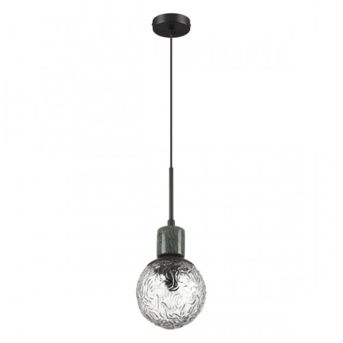 Светильник подвесной Greeni 5026/1 Odeon Light прозрачный 1 лампа, основание чёрное в стиле современный 