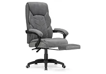 Компьютерное кресло Traun dark gray / black 15399 Woodville, серый/велюр, ножки/пластик/чёрный, размеры - *1170***700*