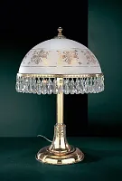 Настольная лампа P 6100 G Reccagni Angelo белая прозрачная 2 лампы, основание золотое латунь металл в стиле классический 