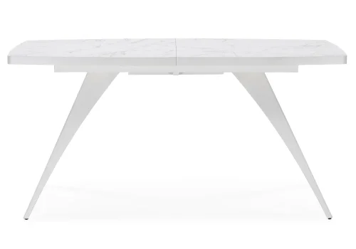 Деревянный стол Лардж 160(200)х90х76 monte belo / белый 551076 Woodville столешница белая из лдсп пластик фото 3