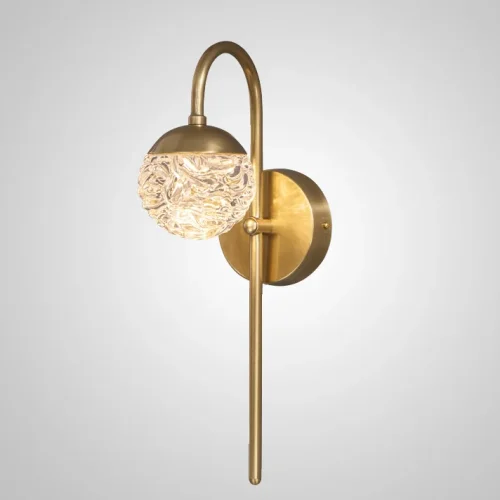 Настенный светильник VERENA WALL 208294-23 ImperiumLoft прозрачный на 1 лампу, основание латунь в стиле современный Настенный светильник VERENA WALL 208294-23 ImperiumLoft прозрачный на 1 лампу, основание латунь в стиле современный