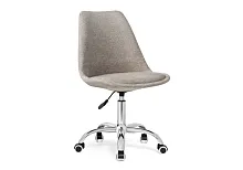 Компьютерное кресло Kolin cappuccino / chrome 15788 Woodville, капучино/ткань, ножки/металл/хром, размеры - *910***490*520