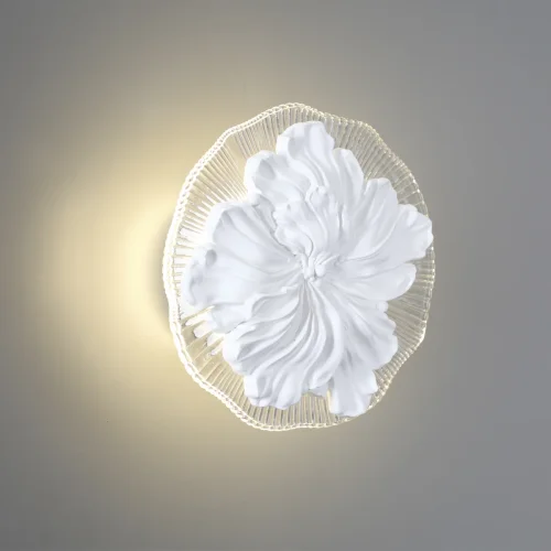 Бра LED Fiore 6614/8WL Odeon Light белый на 1 лампа, основание белое в стиле современный отражённый свет фото 3