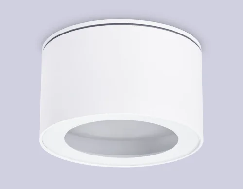 Светильник накладной TN6522 Ambrella light белый 1 лампа, основание белое в стиле хай-тек современный круглый фото 3