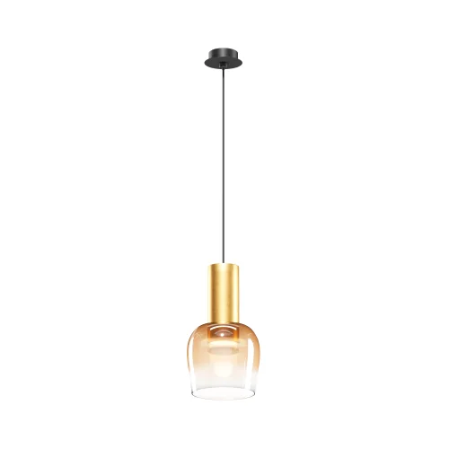 Светильник подвесной LED Smart Casual MOD414PL-L7G3K Maytoni янтарный на 1 лампу, основание золотое в стиле современный 
