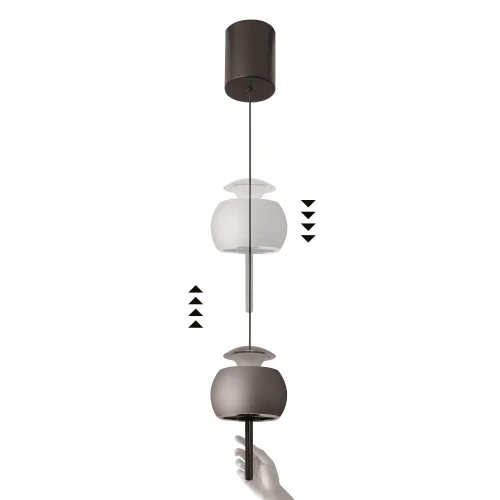 Светильник подвесной LED Roller 8411 Mantra коричневый 1 лампа, основание чёрное в стиле хай-тек современный  фото 4