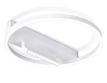 Светильник потолочный LED с пультом FL51457 Ambrella light белый 1 лампа, основание белое в стиле хай-тек модерн кольца
