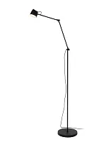 Торшер LED Milne 44716/06/30 Lucide для чтения чёрный на 1 лампу, основание чёрное в стиле современный 