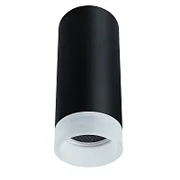 Светильник накладной Ogma A5556PL-1BK Arte Lamp чёрный 1 лампа, основание чёрное в стиле современный круглый